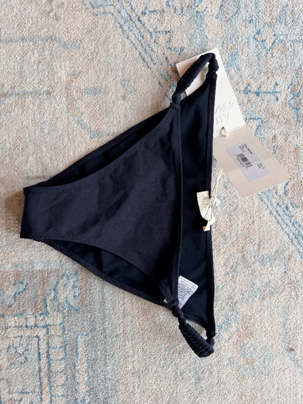 NWT Ulla Johnson Porto Bikini Bottoms Black (S)